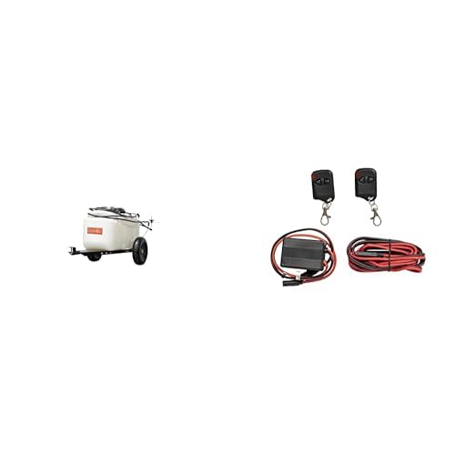 Bundle of Agri-Fab 45-0616 Tow-Behind Sprayer with Boom and Spray Wand 25 - Gallon Capacity, 1.6 GPM, 100 PSI Pump + Agri-Fab 12V Wireless Remote Control Kit