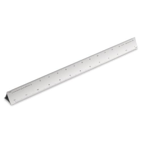 Image of Alumicolor 30-cm Aluminum Metric Architect Hollow Scale for School, Office, Art and Drafting, 30CM, Silver