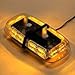 LED Amber Yellow Strobe Light, Emergency Light for Vehicles,Beacon Light for Trucks Emergency Hazard Warning, 36 Watts, 12V/24V, LED Mini Bar Flashing Light with Strong Magnetic Base (16-Modes)