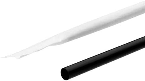 Miniatura 3 de Karat Papel de paja de plástico PP de 5.75 "envuelto, negro - 10,000 piezas
