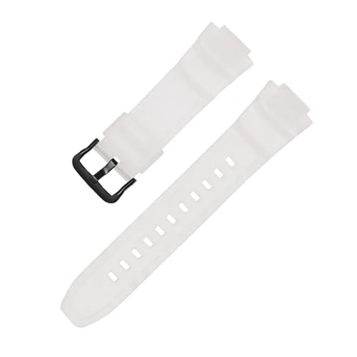 JCNFWSF Casio MCW-100H/110H/W-S220/HDD-S100 WV-200/AE-2000/2100 TPUシリコンスポーツ防水リストブレスレットウォッチバンドと互換性のある樹脂ストラップ(Half transparent B)