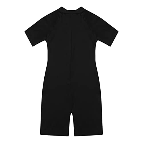 Boys Girls One Piece Short Sleeve Rash Guard Swimsuit Sun Protection Wetsuit Zipper Bathing Suits4