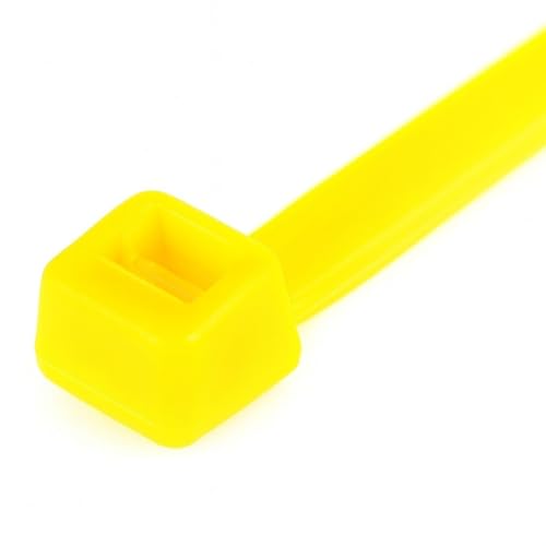 Image of GTSE 12� Yellow Zip Ties, 100 Pack, 50lb Strength, UV Resistant Long Nylon Cable Ties, Self-Locking 12 Inch Tie Wraps