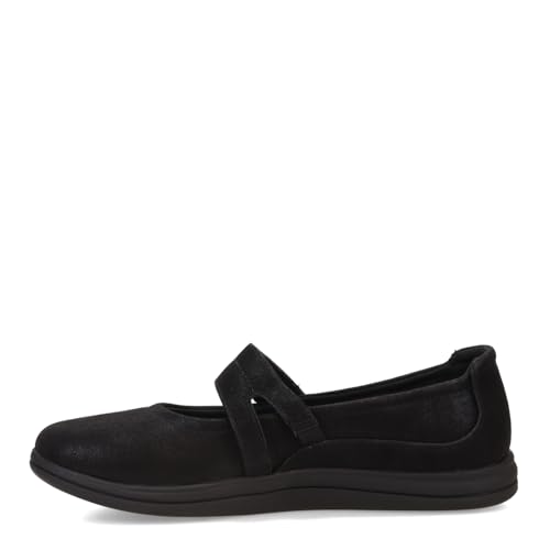 Clarks Black's Breeze MJ Mary Jane Flat, Black Synthetic, 9 Medium US