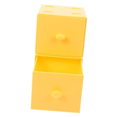 Garneck 2個 積み重ね可能なデスクトップ引き出し収納ボックス 化粧品 ジュエリー用小物整理ケース 透明で開閉簡単 卓上収納に