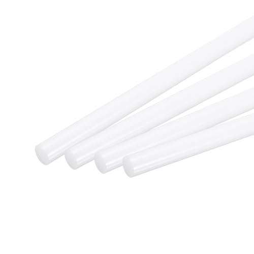 Image of MECCANIXITY ABS Plastic Rod Round Solid Bar 12mm x 400mm White for DIY Model Material, Architectural Model Making, DIY Sand Table, Pack of 4 Pcs