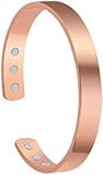 Art Of Creation Copper Magnetic Therapy Bracelets with 6 High Powerful Magnets for Arthritis And Joi