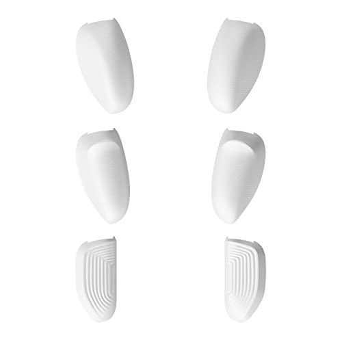 Skull & Co. Satz austauschbarer Griffe für NeoGrip, JoyGrip und GripCase Crystal: Schnapp- / Auslösegriffe/Plus Griffe [3 Paare] für Nintendo Switch OLED und Reguläres Modell - OLED Weiß