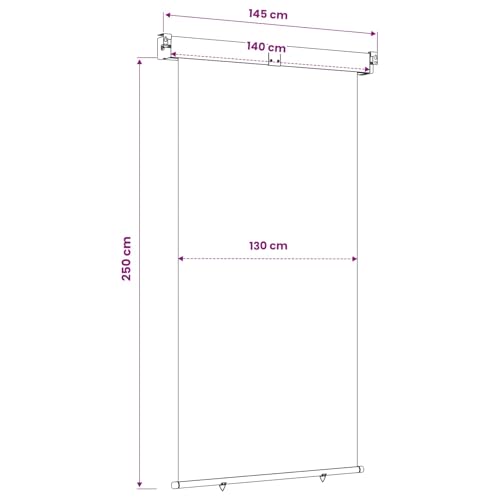 Store vertical de balcon en polyester stable et brise-vue rétractable - 6