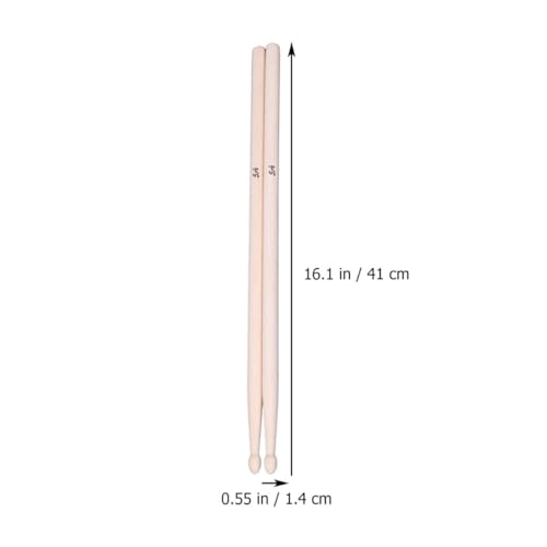 2 Pares Baquetas de Madera Maple 5A Beige miniatura 2