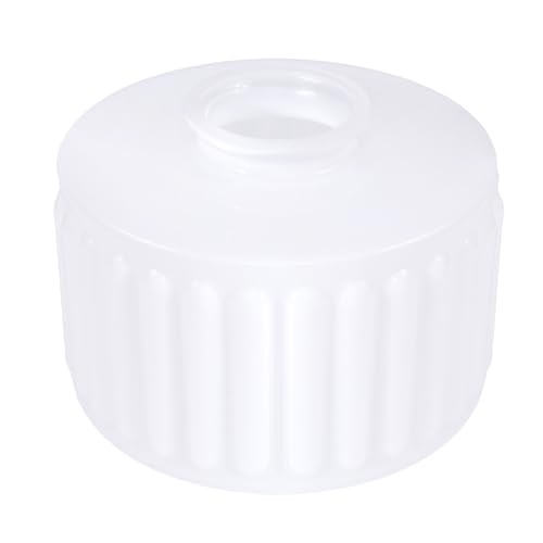 Shenmoyl Striped Lamp Shades Replacement, 6.69" Dia. * 4.72" H White Glass Sconce Shade Heavy and Thick for Wall Sconces Pendant Lights,1 Pack