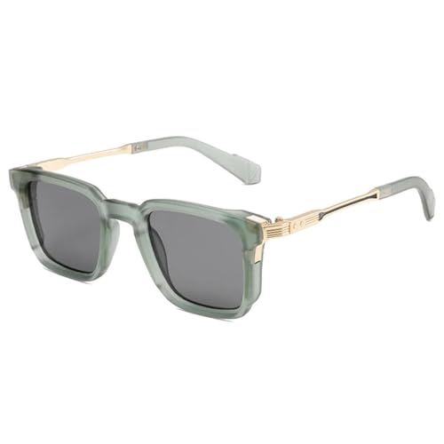 Lunettes de soleil de luxe rétro hommes verres miroir dégradés UV400
