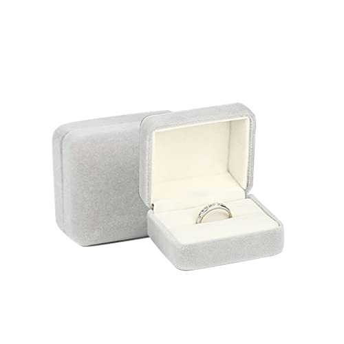 Ringschatulle, Samt Ring Box Schmuck Display Ringschachtel für Heiratsantrag, Hochzeit, Valentinstag, Geburtstag Cover