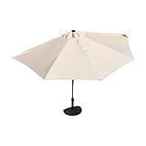 Pureday Schneider Home Sonnenschirm halbrund rechteckig für Balkone oder Terrassen Polyester/Metall, ca. 270 cm breit - Natur