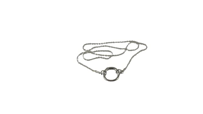 Miniatura 6 de Locking Day Collar Minimalist NO Closure O Ring Choker Statement Eternity Necklace Sterling Silver Pure Plated Charm For Men Women Girl Gift light