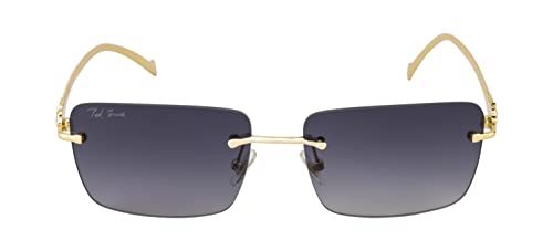 Image of Ted Smith Men's Women's UV Protection Metal Square Sunglasses
