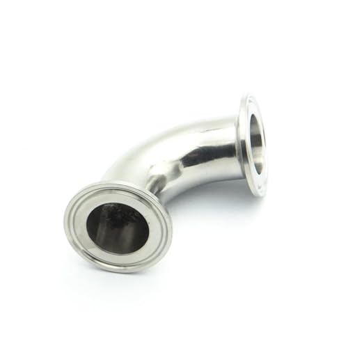 Codo abrazadera Tri Clamp de acero inoxidable 304 con férula de 38mm para tuberías 2