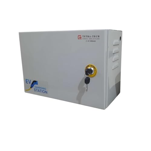 Image of Anchor & POLYCAB Standard Materials for EV Charger Safety Box, Suitable for All Brand Electric Scooters & Cars to Safe Charging at Parking lot. with safty Lock,Gasket,wall mounting (20, Amps)