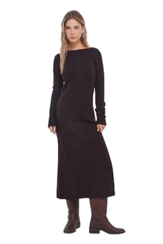 Robe midi en maille Springfield pour femme au style casual chic