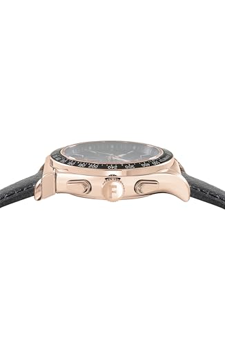 Ferragamo Ferragamo 1927 Chrono Collection Luxury Womens Watch Timepieces with a Black Strap and Dial Featuring a Rosegold Case2