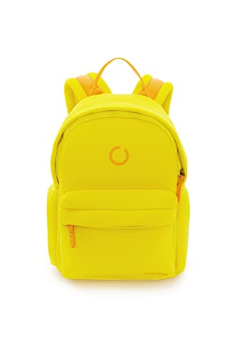 OLUFSENKids - Mochila Infantil de Neopreno HÖFN - Resistente al Agua - Bolsillo Interior y Trasero Antirrobo - Compartimento para Tablet - Para Niños y Adolescentes -Diseño minimalista -Color Amarillo Cover