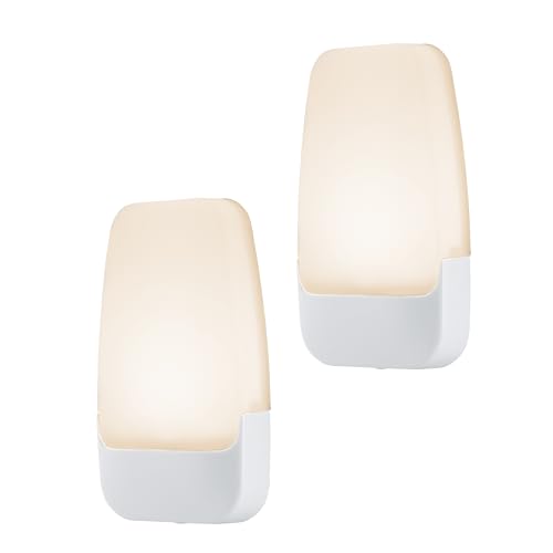 Image of Energizer Night Lights Plug into Wall, 2-Pack, LED Plug in Nightlight, Soft Warm White, Dusk to Dawn Sensor, Adults, Kids, Bedroom, Bathroom, Nursery, Hallway, Kitchen, UL Safety Listed, 81565