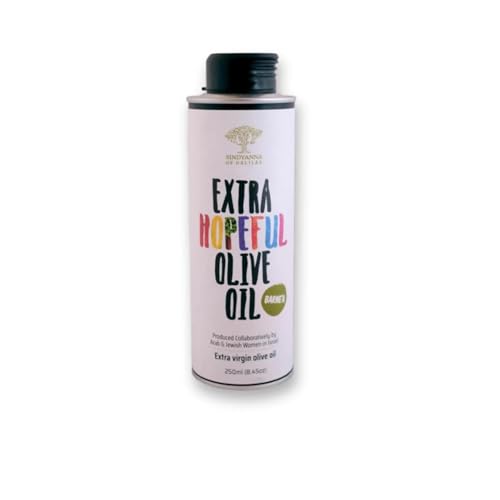 SINDYANNA OF GALILEE Virgin Olive Oil, Small Batches from Local Olives, Made in Israel 250ml (Barnea Tin)