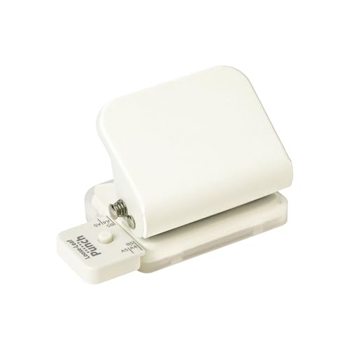 ソニック パンチ ルーズリーフパンチ 6穴式 コンパクト ホワイト SP-8701-W