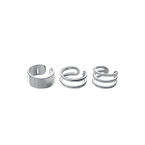 SLUYNZ 925 Sterling Silber Multi Circles Cuff Ohrringe für Frauen Mädchen No Piercing Knorpel Ohrringe Ohrclips Cover