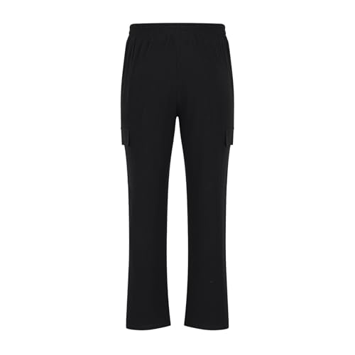 Ctreela Retro Bootcut Sweatpant Mens Casual Sweatpants with Drawstring Open Bottom Stacked Loose Track Pants Solid Color2