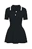 Cromiyumel Knit Polo Dress Short Sleeve Collared A... #2