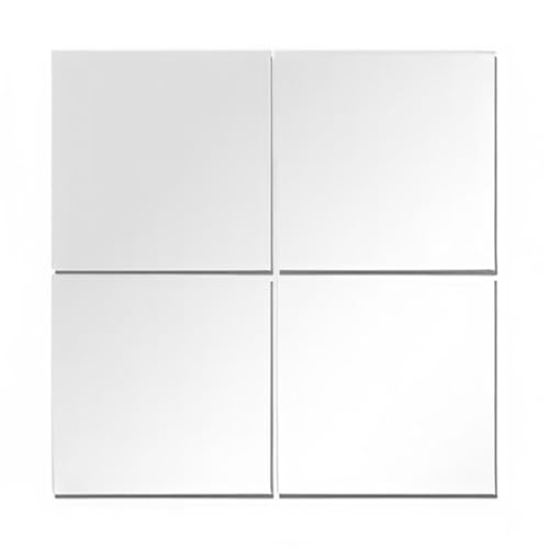 Adhesivo acrílico autoadhesivo, adhesivo acrílico flexible, 4 pegatinas de pared irrompibles | Acrílico irrompible sin cristal para dormitorio, sala de estar, habitación de los niños, escuela