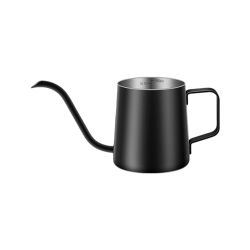 THOANBY Hervidores de café con cuello de ganso de acero inoxidable, ollas elaboradas a mano, para preparar té, acero inoxidable, boquillas largas y estrechas