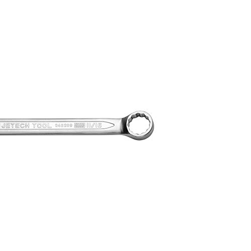 Image of Jetech 11 /16 inch Combination Wrench, SAE 12-Point Chrome Vanadium Steel Spanner, Industrial Grade with 15-Degree Offset, Sand Blasted Finish, Heat-Treated Forged Tool