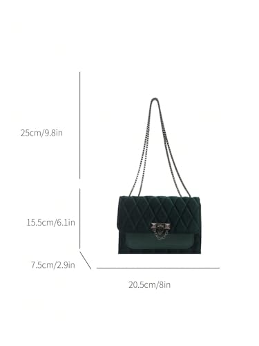Image of RoseSeek Women's Leopard Print Chain Shoulder Bag Metal Buckle Handbags Leather Clutch Purse