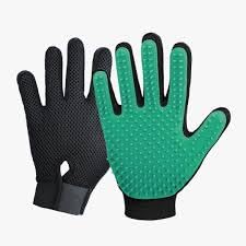 Home Life | Pet Grooming | Gentle | Efficient Hair Fur Removal | Bath | Pet Glove Brush (Green - Right & Left Hand)