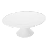 Ciieeo 1 Stück Hochwertiger Keramik Kuchenständer Eleganter Dessert Teller für Hochzeiten Partys und Geburtstage Stabiler Fuß Durchmesser Weiß für Torten und Gebäck