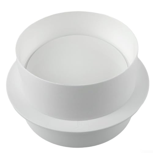 Eawfgtuw Valvola di controllo della ventilazione in PVC, valvole di non ritorno dell'acqua da 80 mm a 200 mm, impedisce l'irrigazione inversa nel tubo rotondo per bagno e cucina, bianco (120 mm)