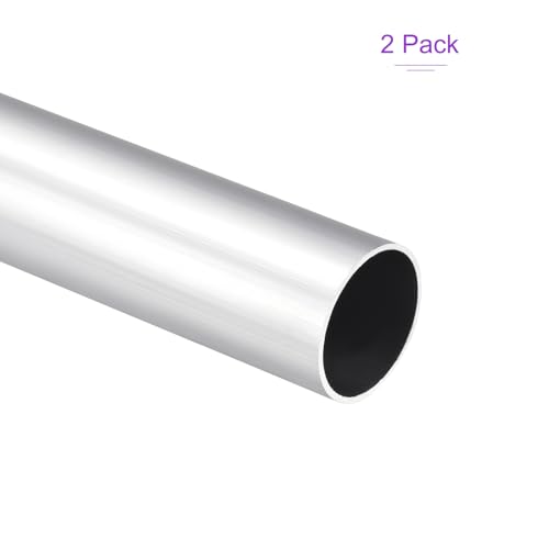 DMiotech 2Pack (30mm OD x 27mm ID) 6063 Aluminum Round Tube 300mm Length Industry Metal Tubing for Machinery Frame Construction DIY Projects