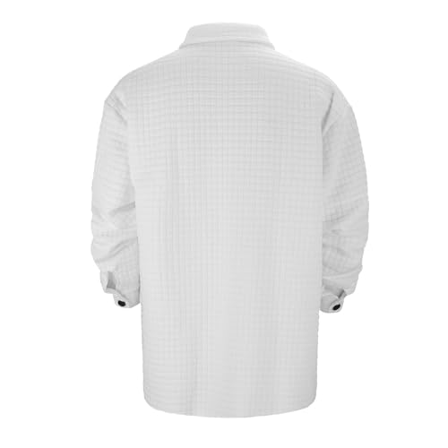 Chaqueta de camisa para hombre abrigo de entretiempo manga larga con bolsillos 3