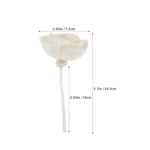 6 unidades Difusores de flores de madera Sola 5.7 pulgadas miniatura 4