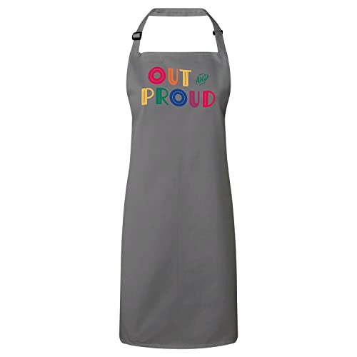 Tablier cuisine arc en ciel LGBT gris pour revendiquer sa fierté