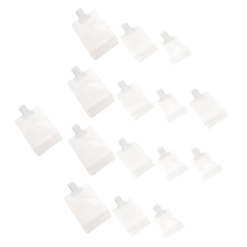 Veemoon 15 piezas Bolsas Viaje para Artículos Tocador Reutilizables con Boca de Succión para Loción y Gel