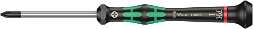 Wera 05118023001 2050 PH Tournevis électronicien pour vis cruciformes PH, PH 1 x 60 mm, Noir/vert