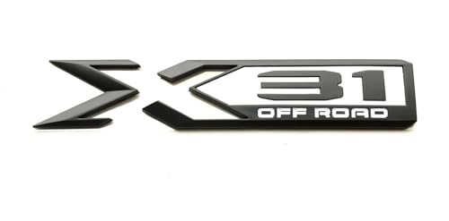 Image of Pair Set Sierra 1500 X31 Off Road Emblems 3D Rear Bodyside Truck Bed Decal Badge Nameplate Replacement for 2019-2022 Sierra 84682662 (Black White)