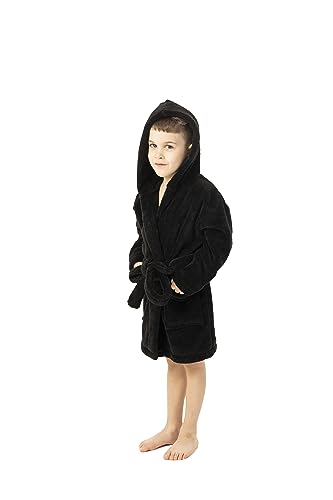 Image of BC BARE COTTON Boys Microfiber Fleece Hooded Robe
