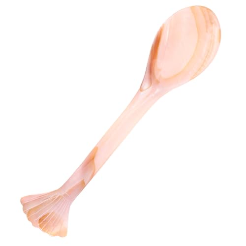 LIFKOME Cuchara de Nácar para Espresso Diseño Elegante y Multifuncional para Café Postres y Helados Utensilio de Cocina Esencial Cucharita Decorativa de Concha para Banquetes