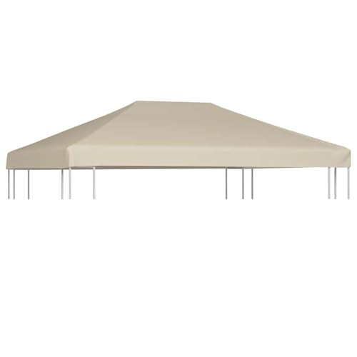 Fasba Toldo de Cenador Beige 4x3m - Repuesto con Revestimiento de PVC, Resistente al Agua Modelo FCZJ-44784ESGMRX