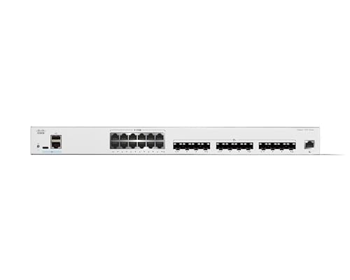 Image of Cisco Catalyst 1300-24XTS Managed Switch, 12 Port 10G Copper, 12x10GE SFP+, Limited Lifetime Protection (C1300-24XTS)
