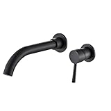 EnxJire Wasserhahn Wandmontage Waschtischarmaturen Wandmontage Messing Waschbecken Mischbatterie...